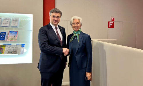 Plenković u Davosu s Lagarde: Zahvalni smo na podršci za pridruživanje eurozoni