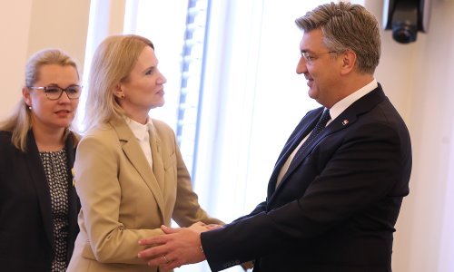 Plenković u Banskim dvorima s potpredsjednicom Vrhovne Rade: Hrvatska se zalaže za Ukrajinu u EU-u
