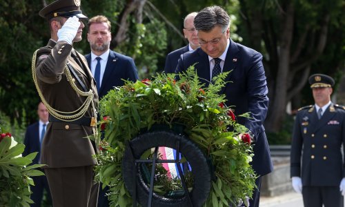 [FOTO/VIDEO] Hrvatska obilježava Dan Hrvatske vojske, stigli Plenković, Banožić i Medved, no ne i Milanović