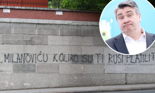 [FOTO] Uvredljive poruke Milanoviću preplavile Zagreb: Zovu ga 'udbašem' i pitaju 'Koliko su ti Rusi platili'