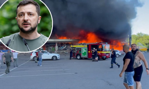 [VIDEO/FOTO] Zelenski: Ruske rakete pogodile krcat trgovački centar; nije moguće čak ni zamisliti broj žrtava