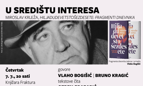 Promocija knjige: Miroslav Krleža, Hiljadudevetstošezdesete: fragmenti dnevnika