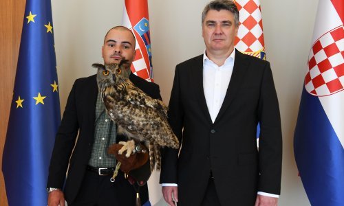 Milanović primio sokolare, na Pantovčak stigli i suri orao, sova ušara i harisov jastreb