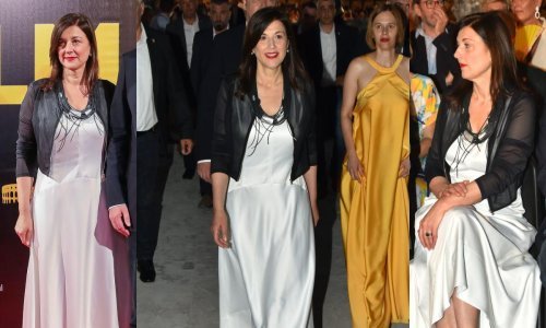 Sanja Musić Milanović igrala je na sigurnu kartu: Bijela haljina i balerinke bile su odličan odabir za pulsku Arenu