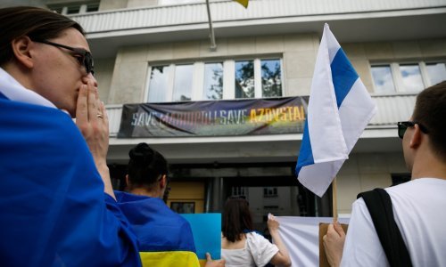 Prosvjedi protiv 'terorusije' u Varšavi