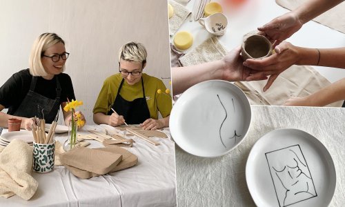 [FOTO] Ukrajinke Nastja i Jana krenule su iznova u Zagrebu: Ispričale su nam kako su spojile keramiku i feminizam te što ih je oduševilo kod nas