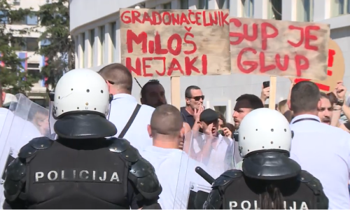 [VIDEO] Tučnjava ispred Skupštine Vojvodine u Novom Sadu; potukli se građani, stigla i policija