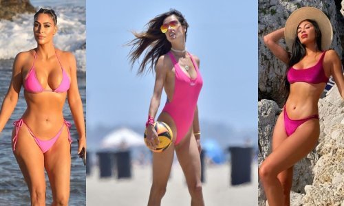 Baš poput moderne Barbie: Slavne ljepotice obožavaju ružičaste kupaće kostime koji jamče poglede