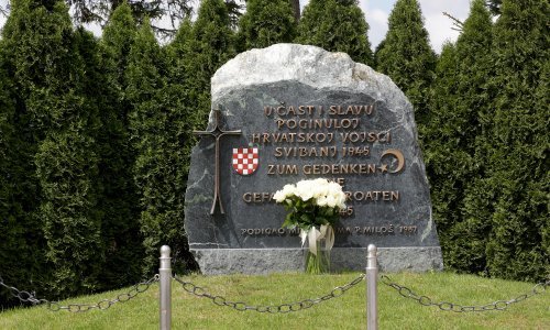 Grlić Radman zatražio da se vrati grb na spomen-kamen na Bleiburgu