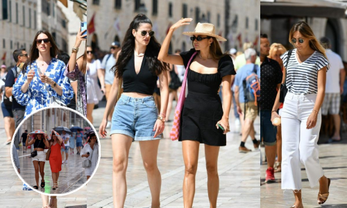 Varljivo ljeto na Jadranu: U Splitu se tražila kabanica viška, a na Stradunu obrana od vrućine i sunca