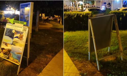 Provokacija u Splitu: Sendvič reklama opet na Matejuški; hoće li Ivošević i sada reagirati?