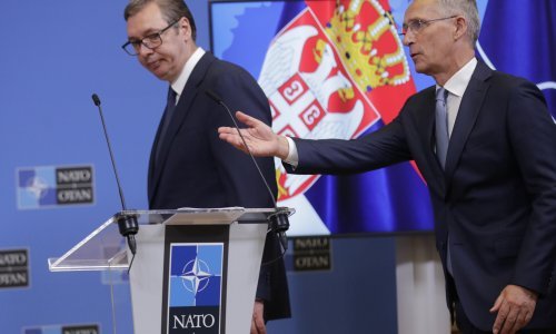[FOTO] Stoltenberg nakon susreta s Vučićem: Pozorno pratimo situaciju na Kosovu, bude li potrebno, stižu dodatne snage