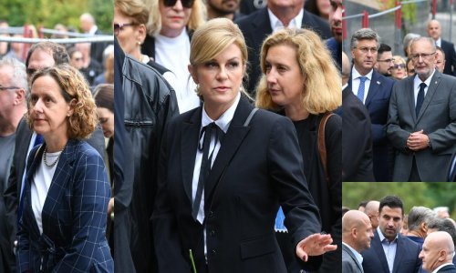 [FOTO/VIDEO] Na posljednji ispraćaj Mislava Bage došli i Andrej Plenković, Kolinda Grabar Kitarović... Pogledajte tko je sve bio tamo