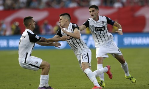 Roko Prša zabio Partizanu, ali senzacija se nije dogodila; strijelac je bio i Ante Roguljić, ali je i on ispao iz Konferencijske lige