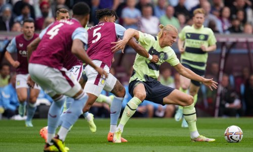 [FOTO] Čudesni Haaland je opet zatresao mrežu i došao do novog rekorda, ali City nije uspio slomiti Aston Villu