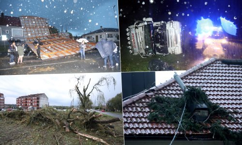 [FOTO/VIDEO] Ogromne štete od nevremena, kiša i dalje stvara probleme: Čovjek pao s krova, vatrogascima stigla pomoć iz okolnih gradova