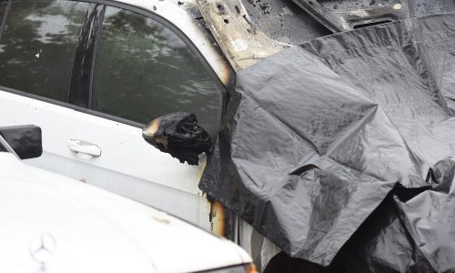 [FOTO] Policija: Krim istraga požara na automobilu Odvjetničkog društva Rožman & Oredić