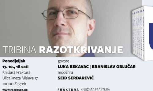 Luka Bekavac večeras predstavlja roman 'Urania', jedan od najfascinantnijih projekata hrvatske književnosti