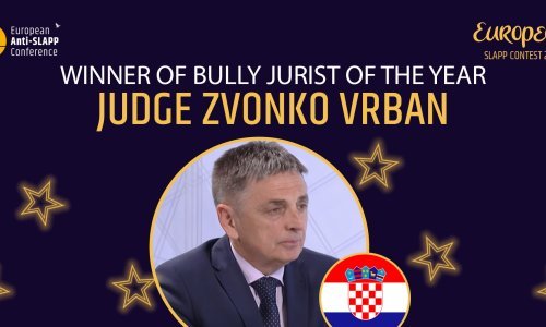 Osječki sudac Zvonko Vrban izabran za najvećeg europskog pravosudnog 'bullya'