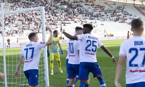 [VIDEO/FOTO] Hajduk pobijedio Goricu i ostao u utrci za naslov SuperSport HNL-a! Pogledajte golove s Poljuda