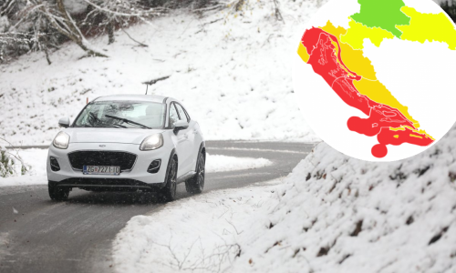 DHMZ objavio upozorenje; uz velike količine kiše stižu snijeg i orkanski vjetar