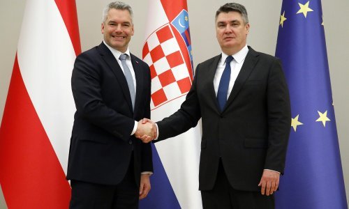 [FOTO] I predsjednik Milanović se susreo s austrijskim kancelarom Nehammerom