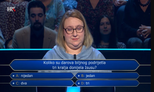Zagrepčanka iskoristila sve džokere na pitanju za 16 tisuća kuna: Biste li vi znali odgovor?