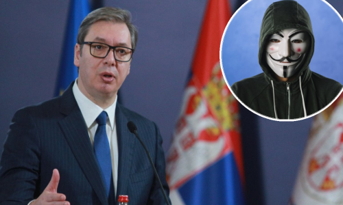 Anonymousi pokrali mailove srpskih dužnosnika pa poslali novu poruku Vučiću: 'Hej, Putinova lutko, gdje si? Još sa psima?'
