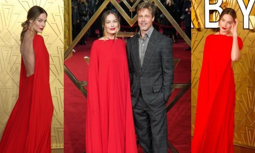 Crvena haljina koja se ne zaboravlja tako lako: U zagrljaju Brada Pitta Margot Robbie servirala je jedno od najspektakularnijih izdanja