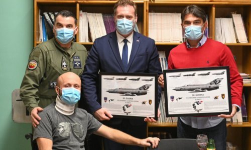 Ministar Banožić i izbornik Dalić posjetili pilota ozlijeđenog u padu aviona MiG-21