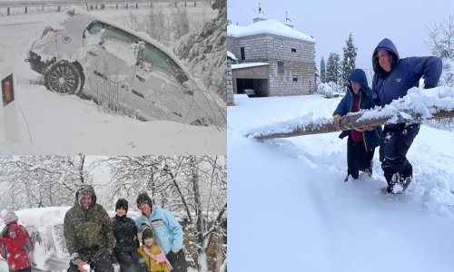 [FOTO/VIDEO] U Imotskoj krajini 25 cm snijega, ljudi jedva izlaze iz kuća: 'Intervenirali smo i na otoku Braču'