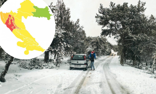 Objavljena prognoza za sljedećih nekoliko dana, pogledajte gdje će i do kada padati snijeg i puhati orkanska bura