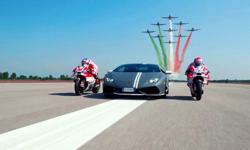 Što se dogodi kada se na stazi nađu Lamborghini, Ducati i avioni?