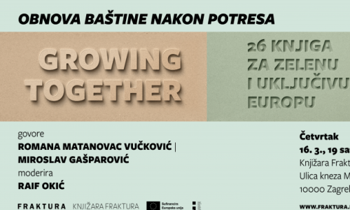 Fraktura najavljuje panel na temu obnove baštine nakon potresa