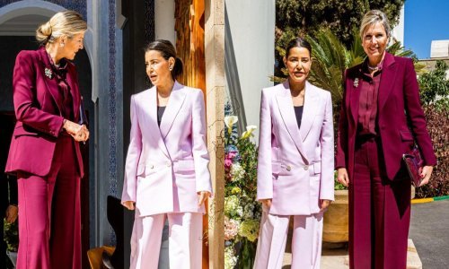 Efektna odijela u prvom planu: Kraljica Maxima odmjerila modne snage s marokanskom princezom