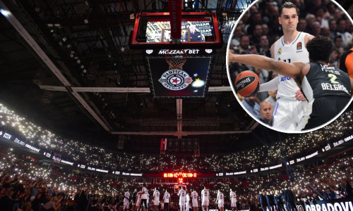 [VIDEO] Dvadeset tisuća navijača Partizana euforično pozdravilo hrvatskog reprezentativca: Hezonja, Hezonja...