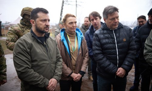 Pejčinović Burić i Zelenski obišli bunker u kojem su Rusi zatočili 400 civila