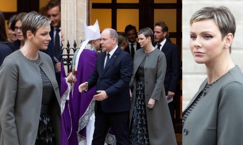 Tako samozatajno, a skupo: Princeza Charlene ispod kaputa 'skriva' luksuznu haljinu
