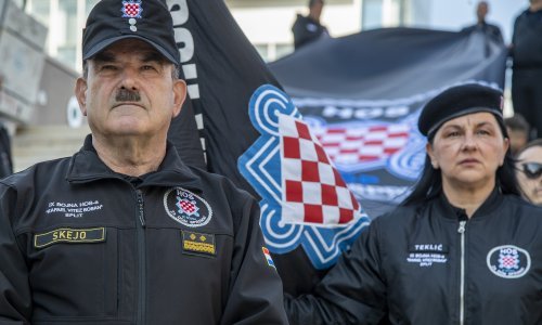 Splitom se orilo 'za dom spremni', HOS-ovci obilježili godišnjicu, Skejo šutio