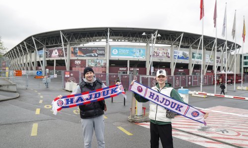 Torcidin show na treningu pa u centru Ženeve; trener Budimir najavio hrabri Hajduk