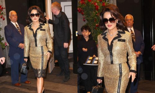 Salma Hayek kakvu još nismo vidjeli: U kompletu od tvida ukrala je svu pozornost