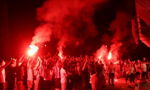 Pogledajte vatreni doček hajdukovaca na Poljudu nakon još jednog osvojenog Kupa