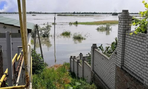 Poplavljena polja u regiji Herson