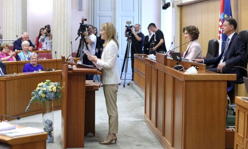 Predsjednica Europskog parlamenta Roberta Metsola održala govor u Saboru