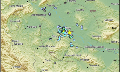 Banovinu zatresao potres, epicentar u okolici Petrinje