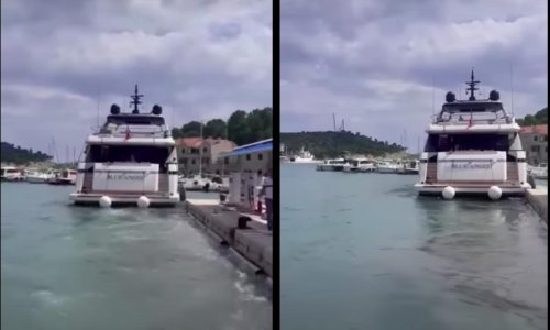 Pogledajte kako je jahta od 37 metara napravila krš u Makarskoj