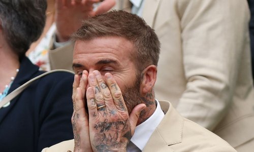 Nikad pospaniji David Beckham stigao na Wimbledon, a oči jedva držao otvorene
