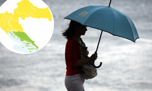 Dobar dio Hrvatske pod žutim alarmom: Stižu grmljavinski pljuskovi i jaka bura