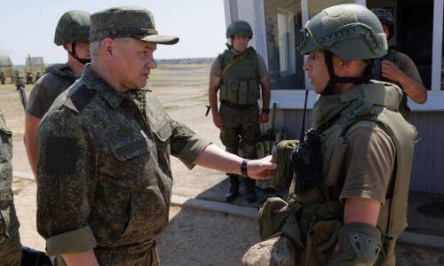 Šojgu prisustvovao vojnoj obuci na 500. dan invazije na Ukrajinu