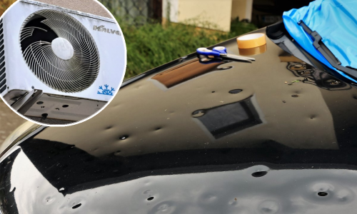 Tuča poharala Krško, pogledajte štetu na automobilima i kućama